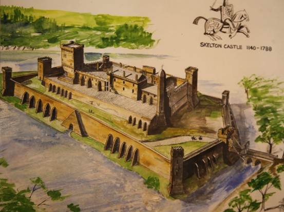 A drawing of a castle
Description automatically generated