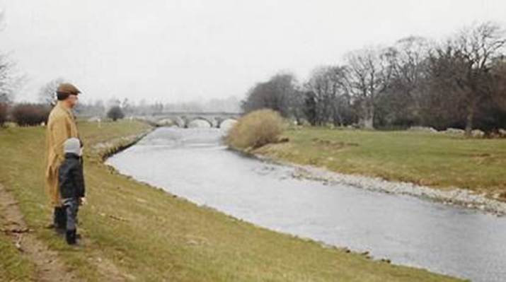 A river running through a grassy area
Description automatically generated